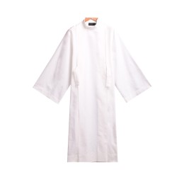 Design etiquette supplies large white linen lapel clothing custom-made large size performance clothing robe performance stage SKPT071 Design etiquette supplies large white linen lapel clothing custom-made large size performance clothing robe performance stage SKPT071